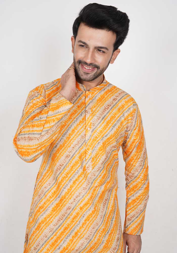 Leheriya cotton Kurta