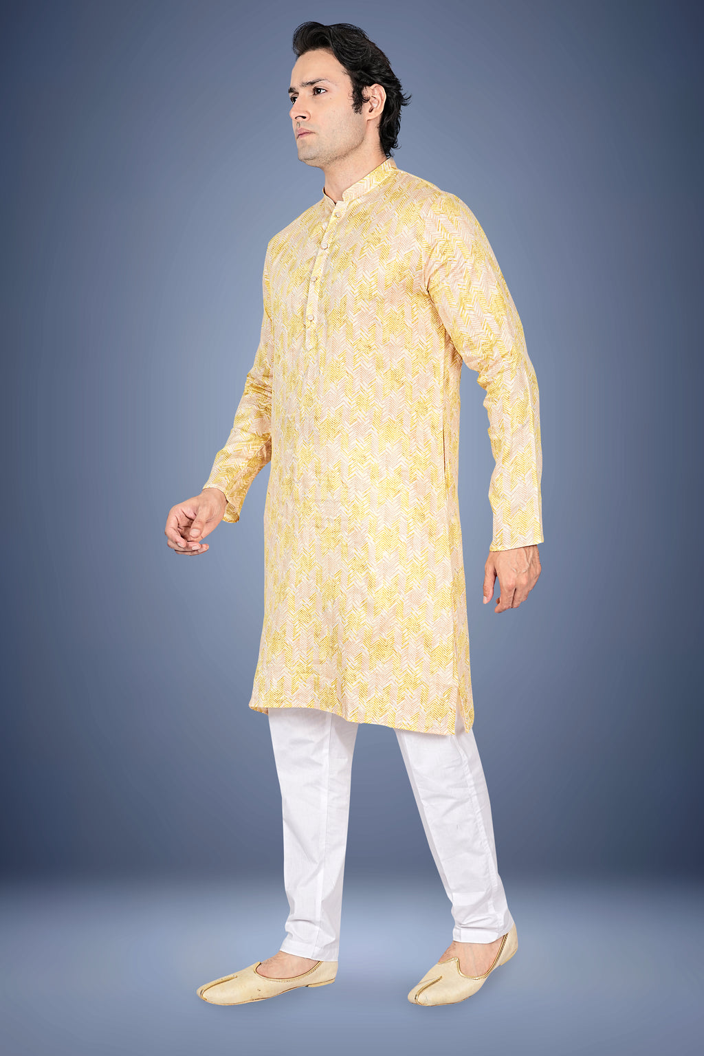 "All-Day Ethnic Zigzag Print Kurta for Daily to Diwali Wear"