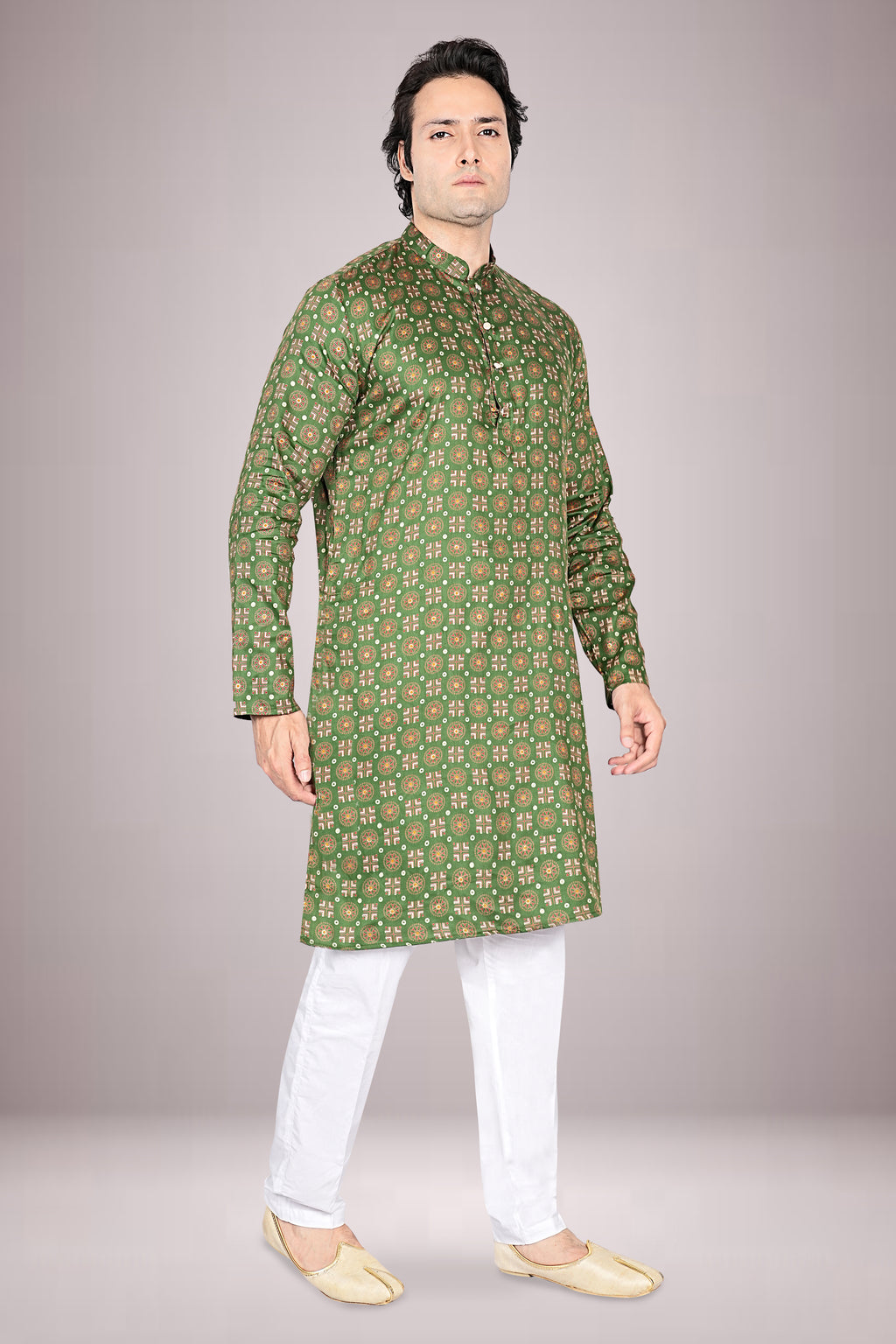 "Elegant Everyday Ajrakh Print Kurta  for Ganesh Chaturthi Gatherings"
