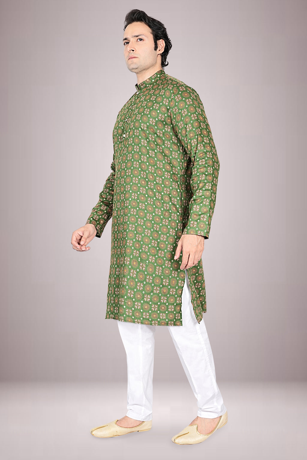 "Elegant Everyday Ajrakh Print Kurta  for Ganesh Chaturthi Gatherings"