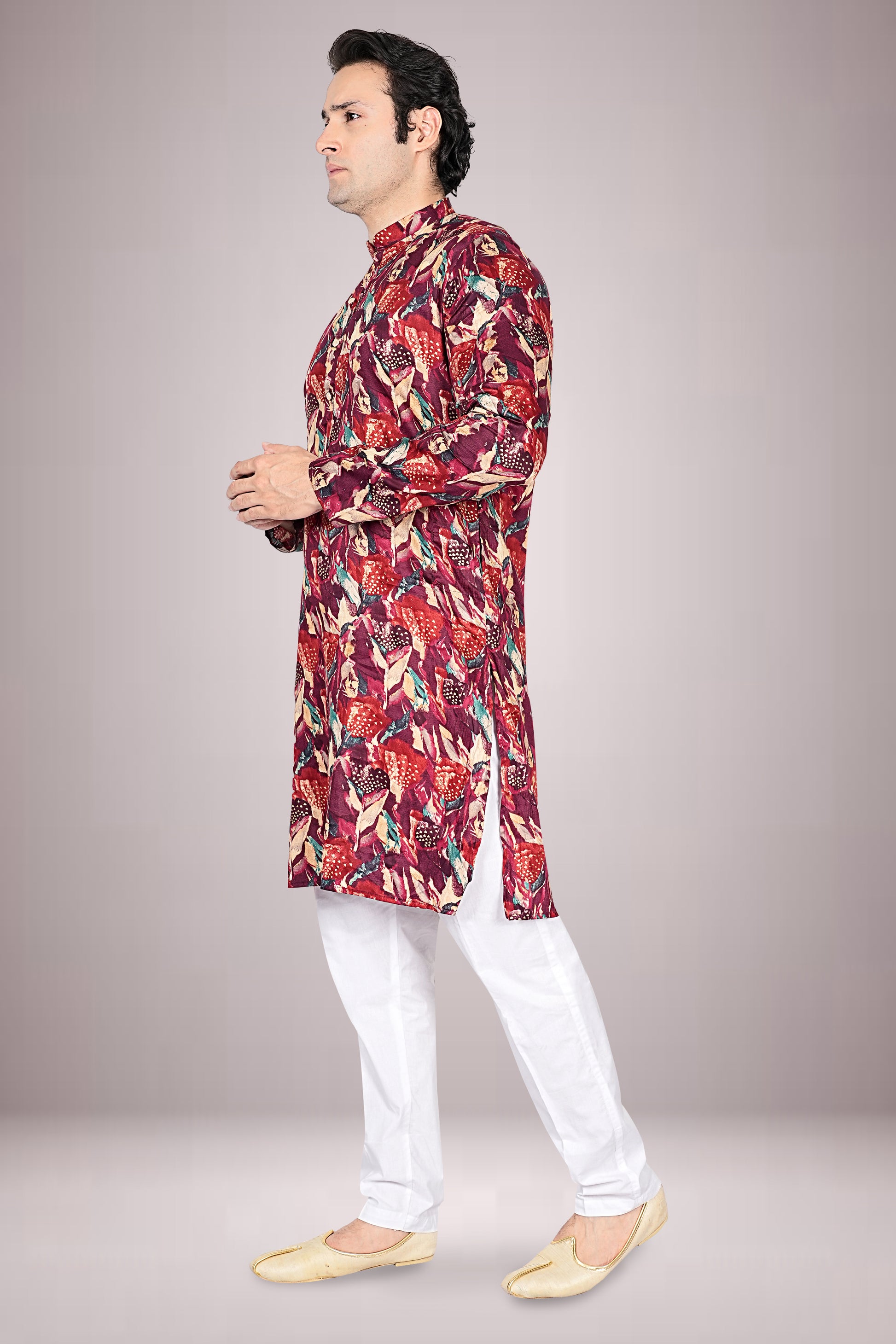 "Multi-Use Kurta with Floral Print for Every Occasion"