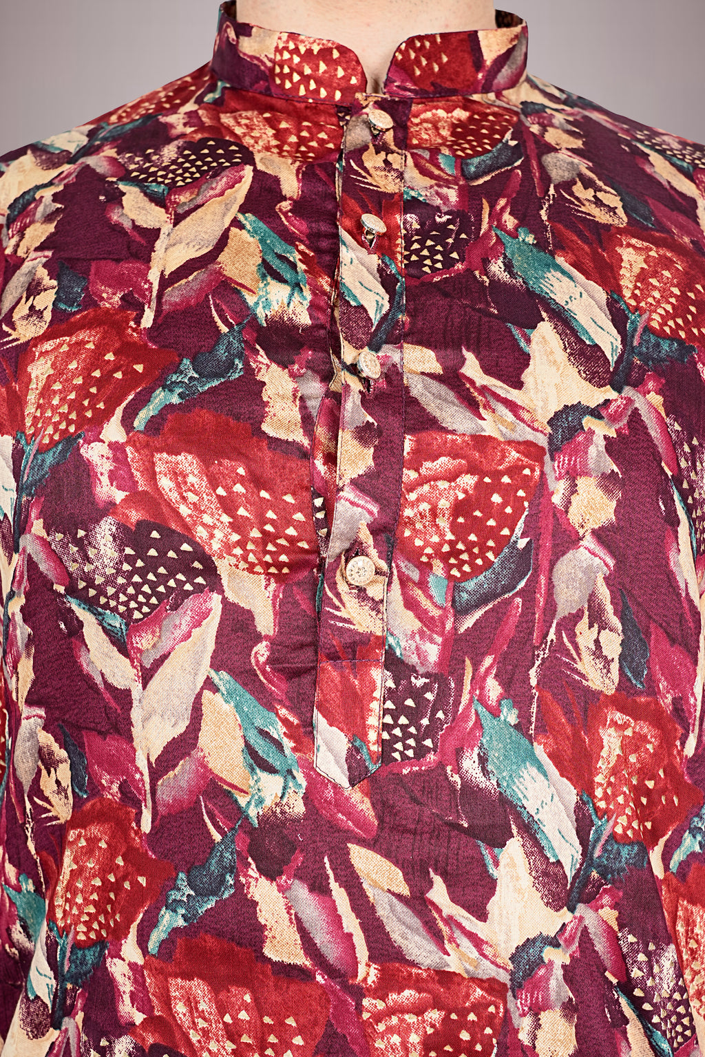 "Multi-Use Kurta with Floral Print for Every Occasion"