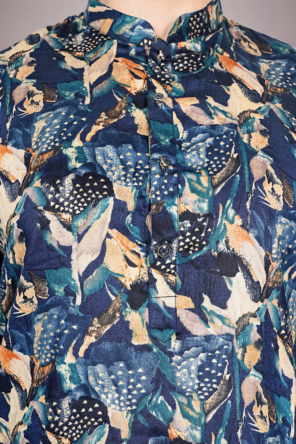 "Simple Yet Stylish Artistic Floral Kurta for Daily Rituals"