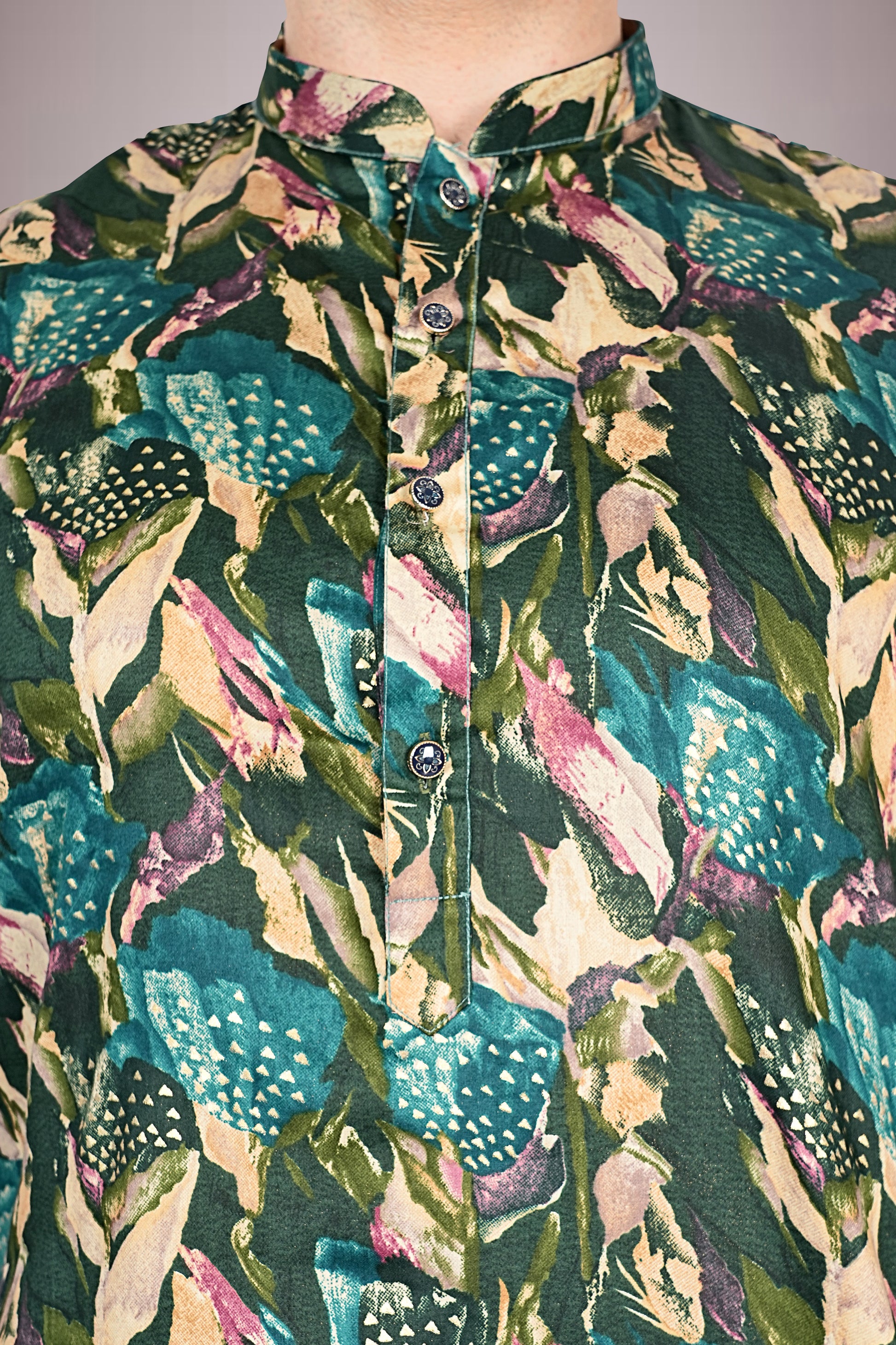 "Eye-Catching Artistic Floral Kurta for Small Functions & Daily Wear"