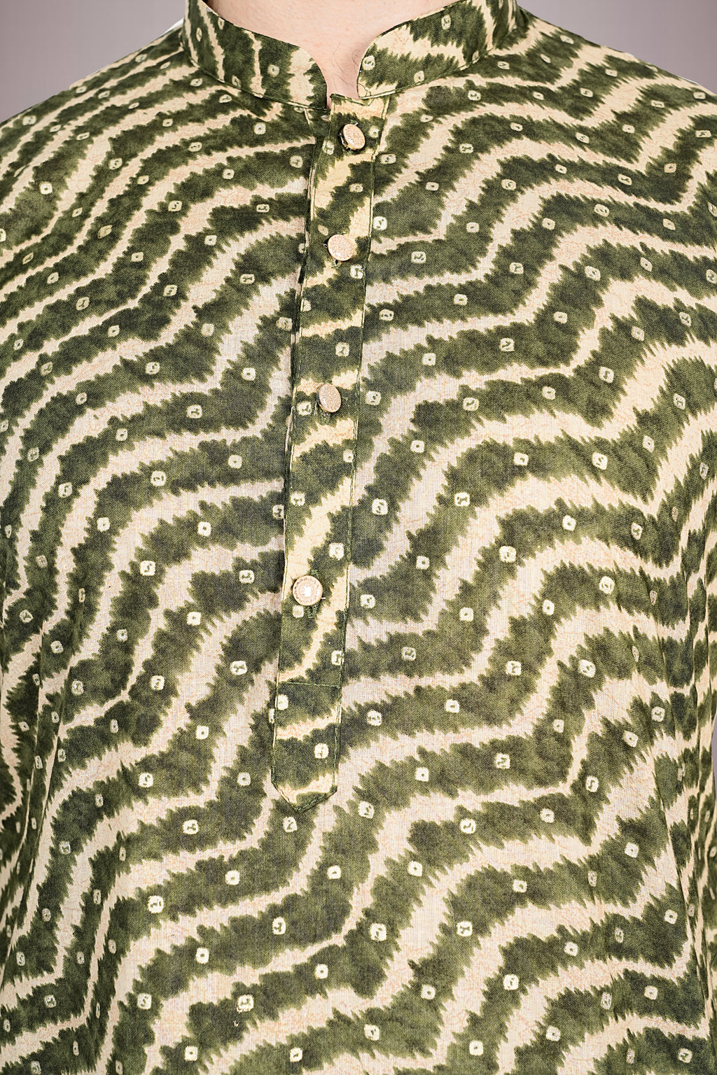 "Understated Ethnic Lehariya Bandhani Print kurta - Diwali to Daily Wear"