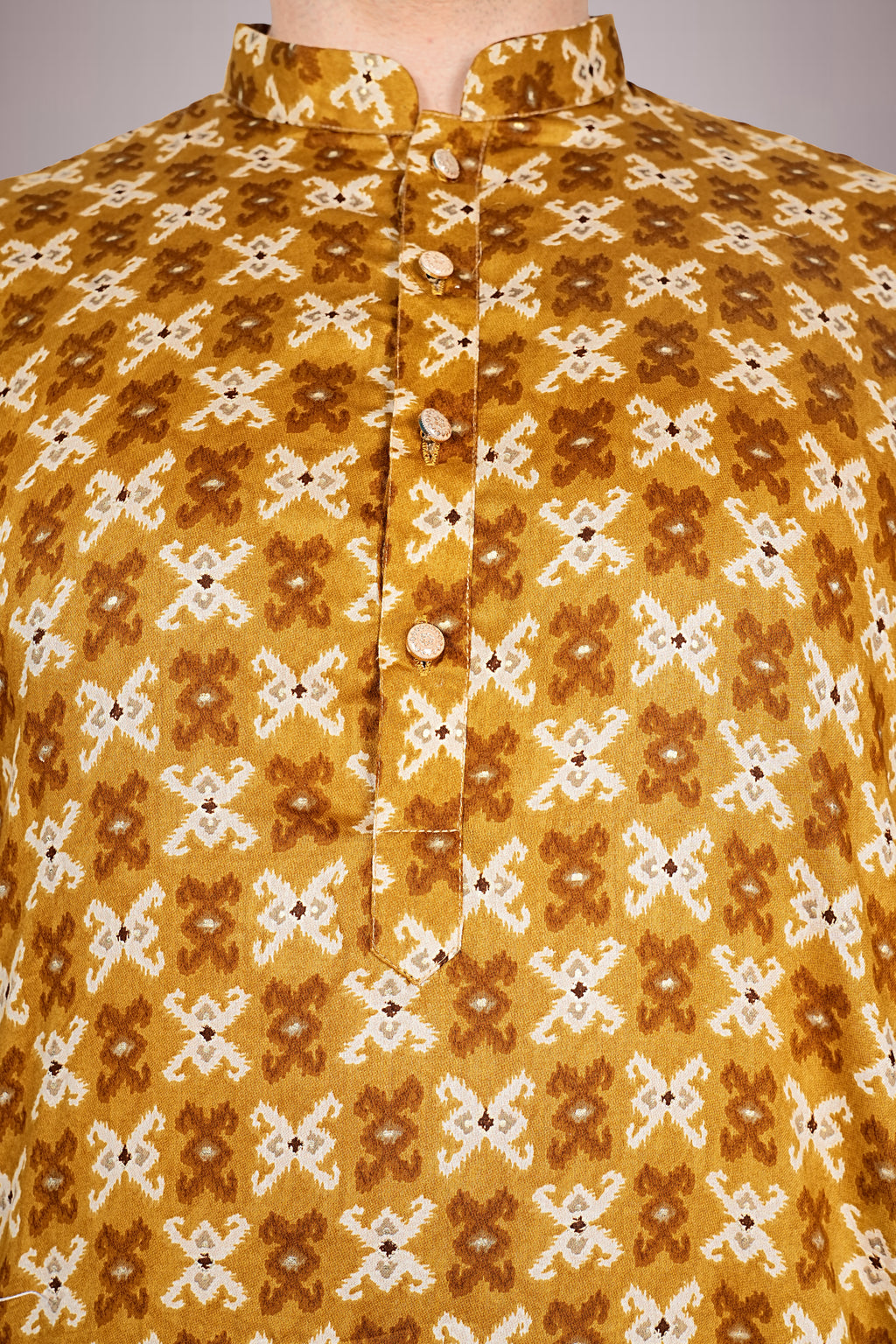 "Traditional Patola Printed Kurta for Men - Ideal for Raksha Bandhan & Family Events"