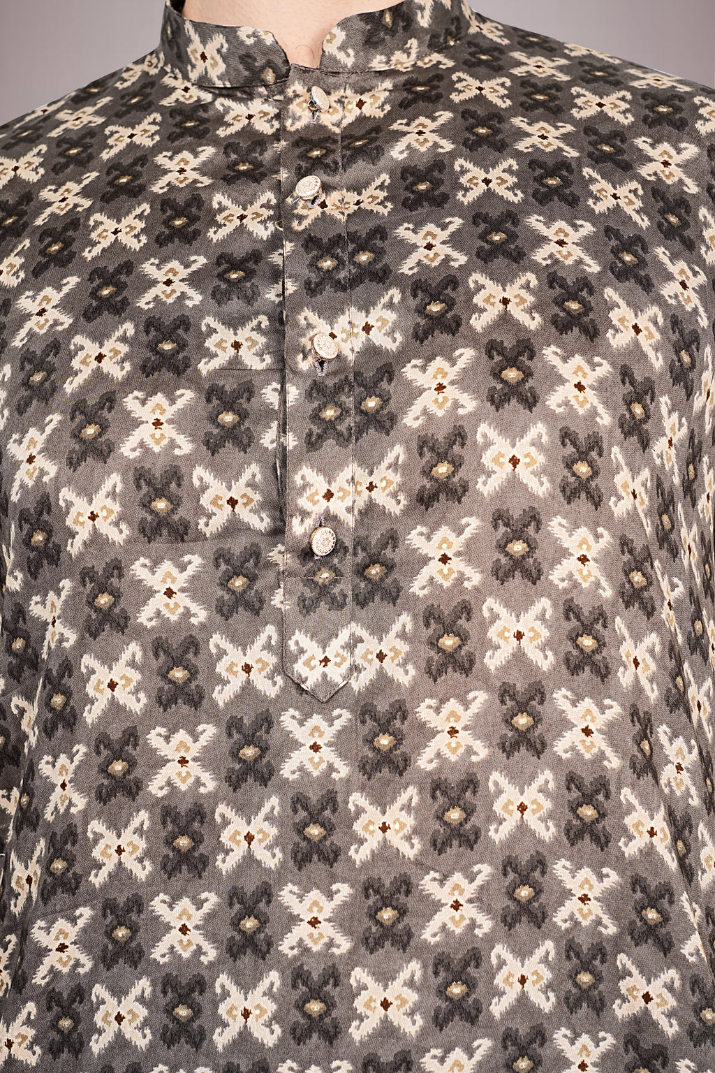 "Ethnic Patola Cotton Kurta with Traditional - Perfect for Navratri, Diwali & Pooja"