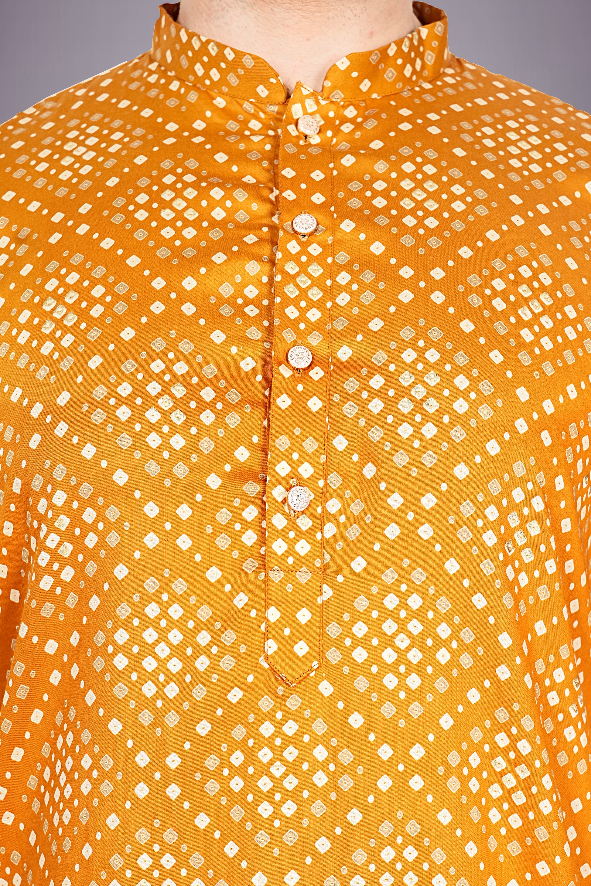 "Elegant Men's Bandhani Cotton Kurta for Diwali, Navratri & More"