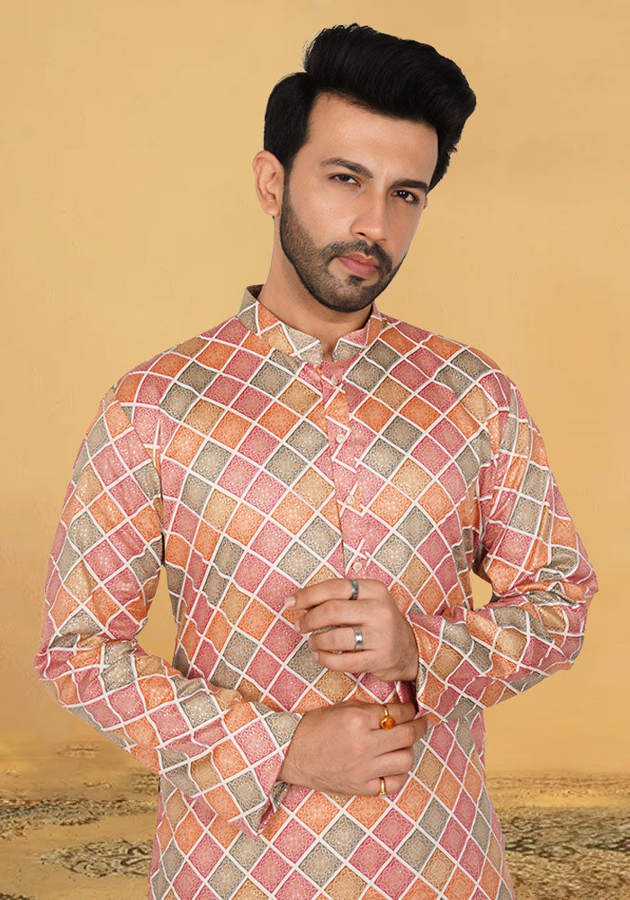 Multi-colour cotton Kurta