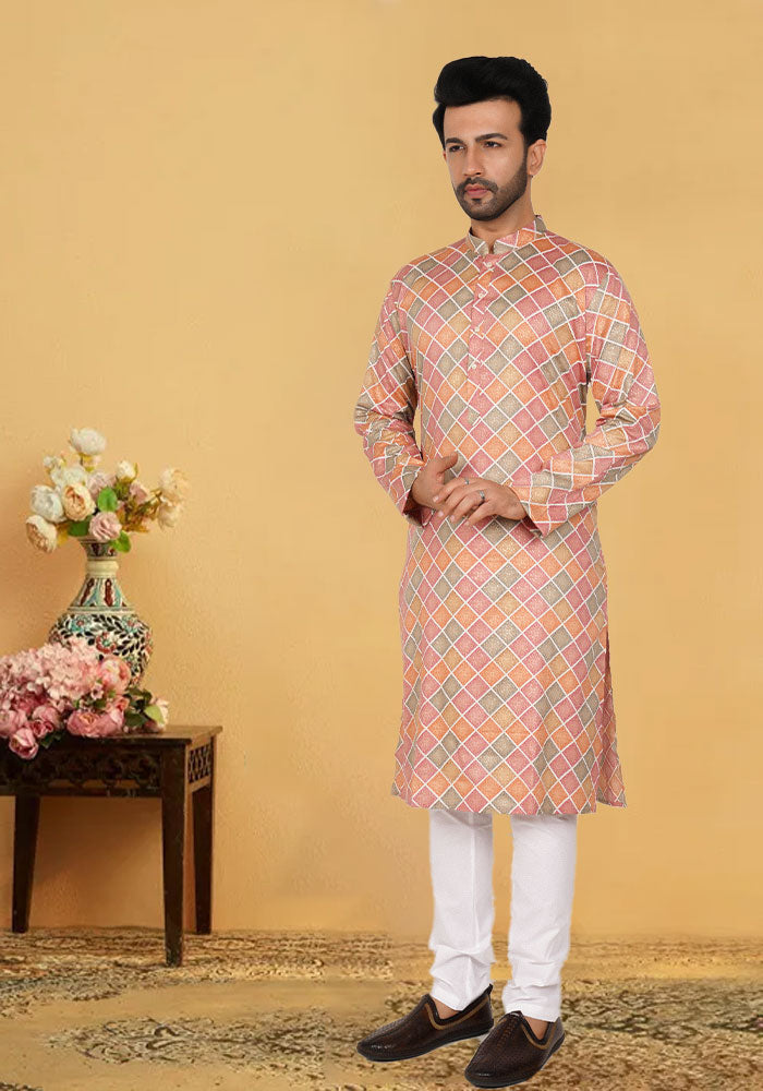 Multi-colour cotton Kurta