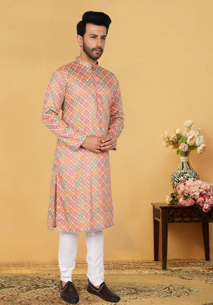 Multi-colour cotton Kurta