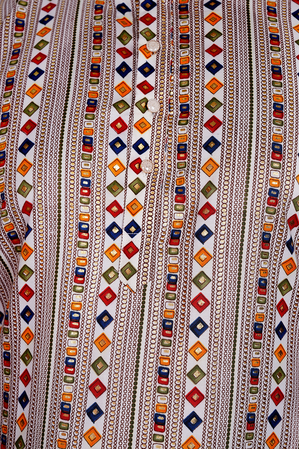 "Ikkat Inspired Geometric Print Kurta for Men's"