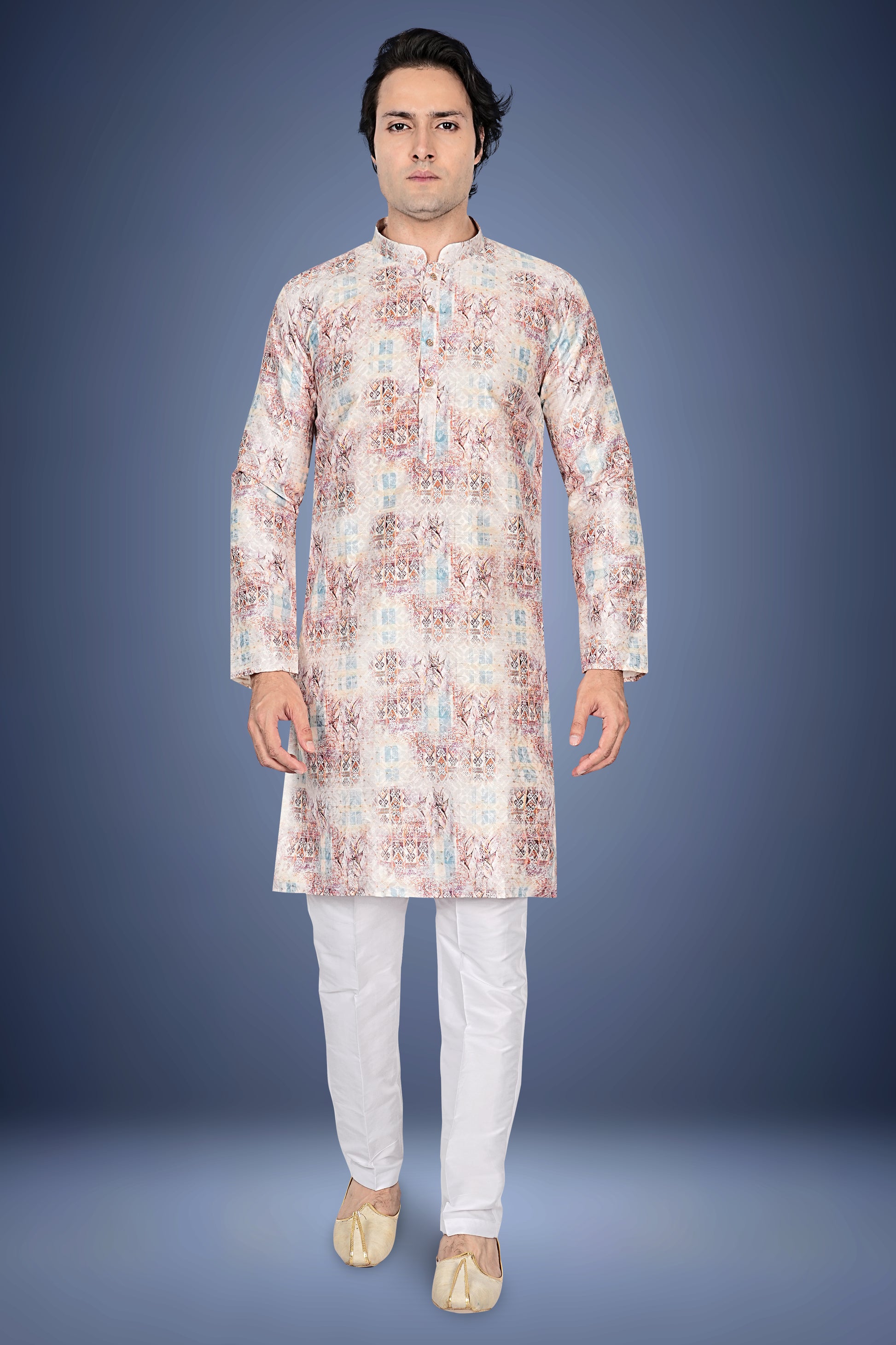 "Men's Multifestive Kurta - Classic Ethnic Style for Festive Seasons"