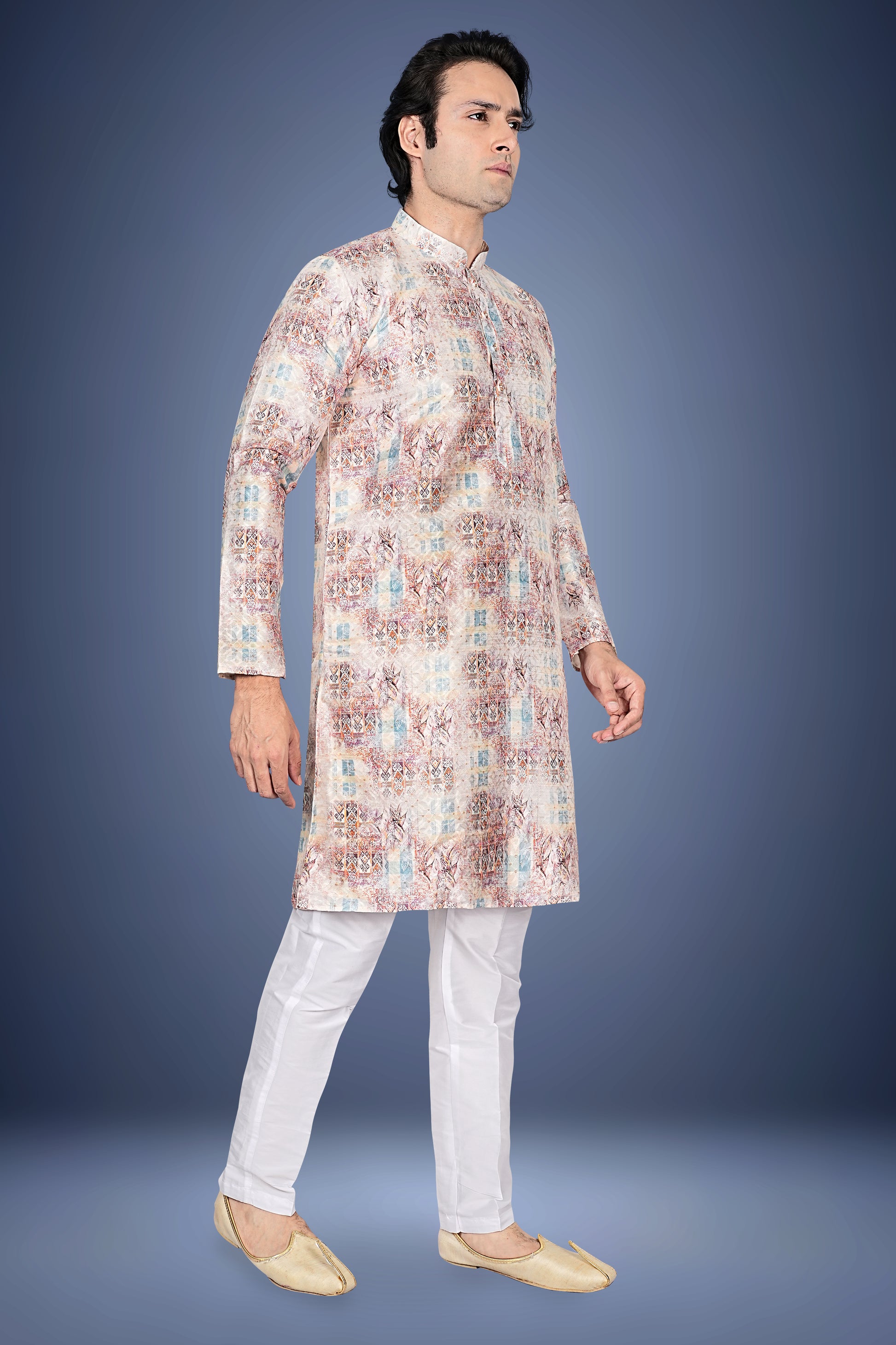 "Men's Multifestive Kurta - Classic Ethnic Style for Festive Seasons"