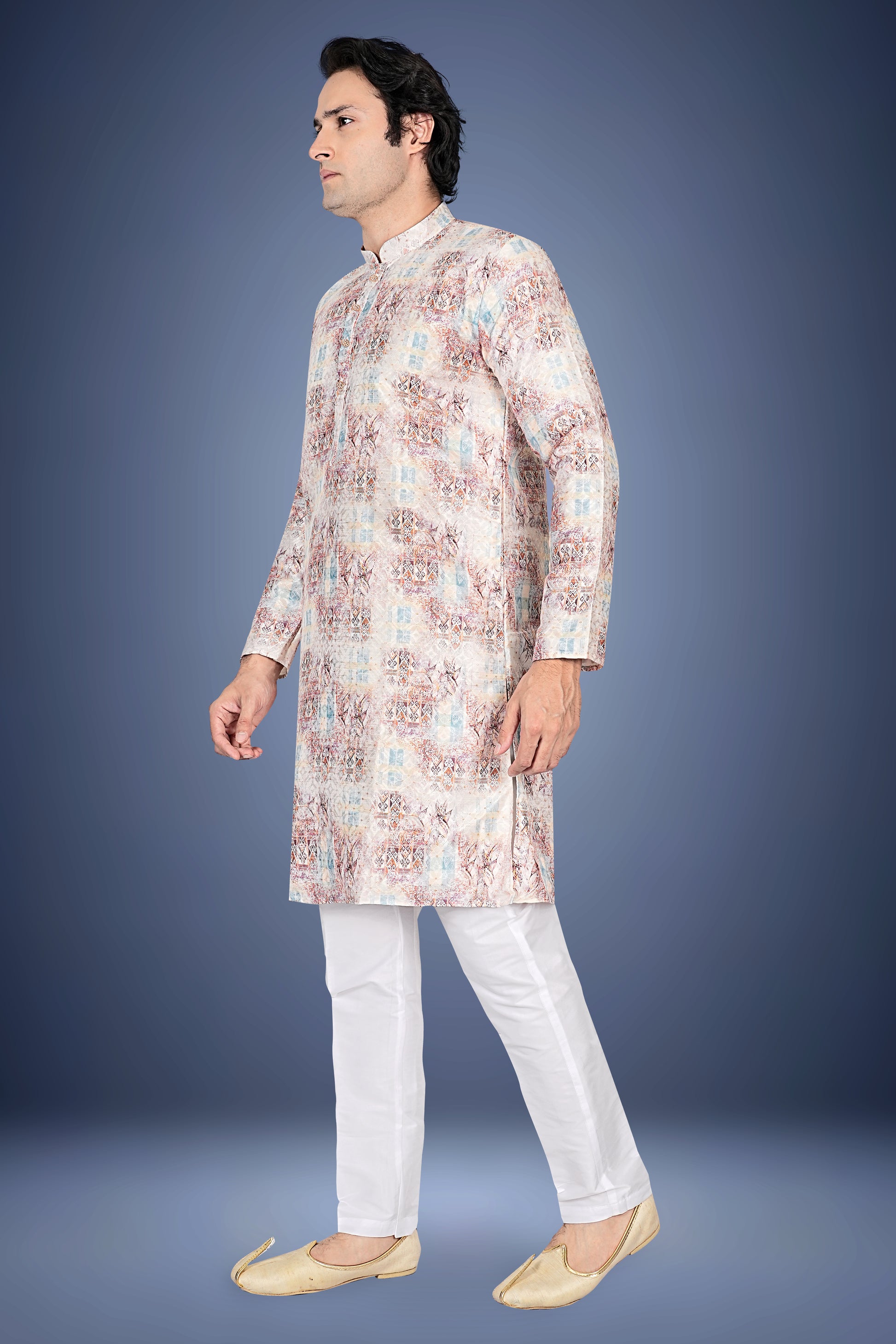 "Men's Multifestive Kurta - Classic Ethnic Style for Festive Seasons"