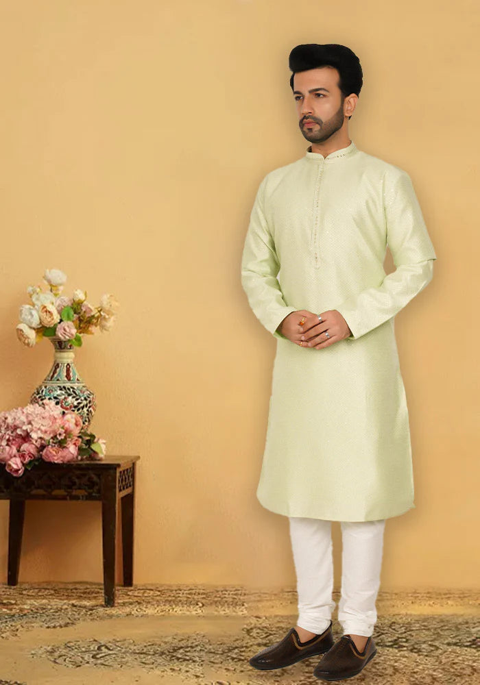 Mint Green Mirror Work Kurta